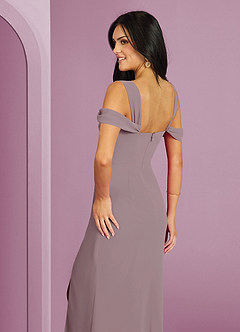 Barbie ♥ Azazie Bridesmaid Dresses Dusk A-Line Off the Shoulder Chiffon Dress image2