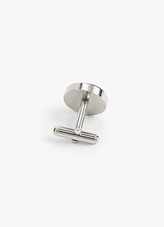 front Rounded Stretch Satin Cufflinks