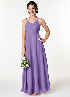 Azazie Janine Junior Tahiti A-Line Chiffon Dress image1