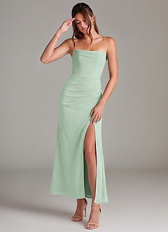 Azazie Leonis Bridesmaid Dresses Agave Mermaid Strapless Chiffon Convertible Dress image1