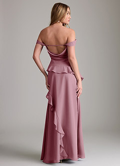 Azazie Sloane Bridesmaid Dresses Vintage Mauve A-Line Sweetheart Neckline Chiffon Dress image7