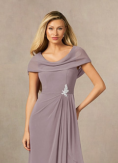 Azazie Mary Mother of the Bride Dresses Dusk A-Line Side Slit Chiffon Dress image5