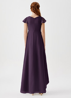 Azazie Breanne Junior Plum A-Line Chiffon Dress image5