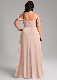 Azazie Marley Bridesmaid Dresses English Rose A-Line Off the Shoulder Chiffon Convertible Dress image12