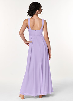 Azazie Simoan Junior Lilac A-Line Sweetheart Neckline Chiffon Dress image2