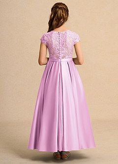 Azazie Bunny Girls Formal Flower Girl Dresses Candy Pink Ball-Gown Lace Dress image2