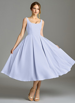 Azazie Amalie Bridesmaid Dresses Lavender A-Line Pleated Chiffon Dress image5