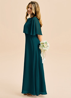 Azazie Maris Junior Abito A-Line in Chiffon Pino image3