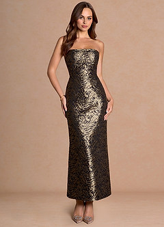 Amali Ebony Gold Maxi Dress image3