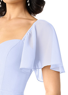 Azazie Chloe Brautjungfernkleider A-Linie Herzausschnitt Chiffon Kleid Lavendel image6