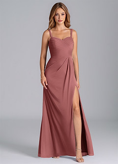 Azazie Micky Brudtärnklänningar Klänning av A-Linje i Maska Plisserad Ametist image1