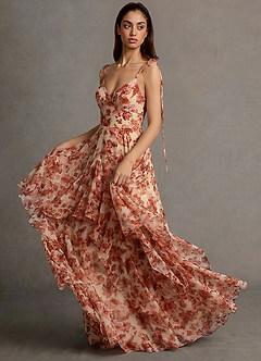 Maxi jurk Harmony Abstracte Bloemen image4