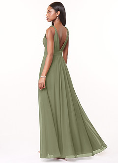 Azazie Maren Bridesmaid Dresses Pistachio A-Line Pleated Chiffon Dress image4