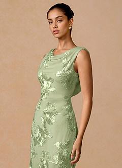 Elowis Light Green Maxi Dress image3