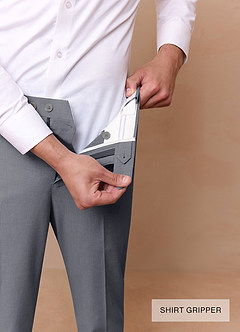 front Savile Grey Wool Blend Suit