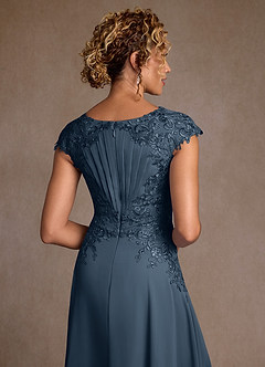 Azazie Christi Mother of the Bride Dresses Neptune A-Line Lace Chiffon Dress image6