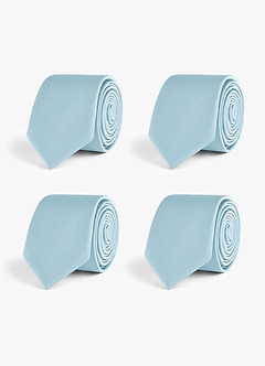 front Set di cravatte slim in raso elasticizzato – 4 pezzi