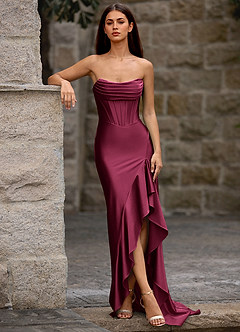 Siren Ankara Red Mermaid Prom Dress image5