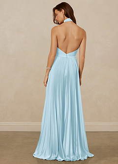Christian Siriano Bridal for Azazie 1007 Bridesmaid Dresses Pleated Halter Stretch Satin A-line Dress image6