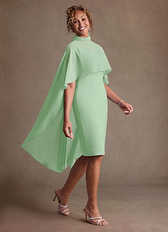 Azazie Irna Suknie dla Matki Panny Młodej Kolumna Szyfon Długość do kolan Sukienka image5