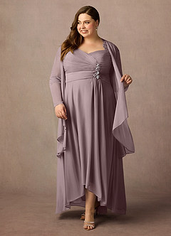 Azazie Anne Mother of the Bride Dresses Dusk Sheath Sweetheart Sequins Lace Dress image10