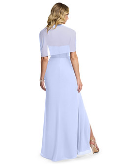 Azazie Zia Bridesmaid Dresses Lavender Sheath Side Slit Chiffon Convertible Dress image5