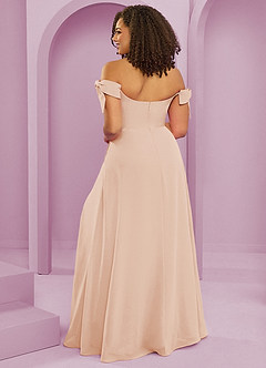 Barbie ♥ Azazie Bridesmaid Dresses English Rose A-Line Off the Shoulder Chiffon Convertible Dress image8