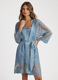 front Sheer Lace Robe