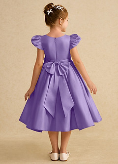 Azazie Pearl Robe Demoiselle D'honneur Fillette Robe Princesse en Mat Satiné Plissée Tahiti image2