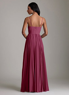 Azazie Akiko Bridesmaid Dresses Mulberry A-Line Sweetheart Neckline Chiffon Dress image5