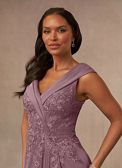 Azazie Calathea Mother of the Bride Dresses Dusty Rose A-Line Lace Dress image5