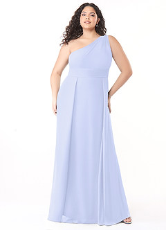Azazie Dallas Brautjungfernkleider A-Linie One-Shoulder Chiffon Kleid Lavendel image6