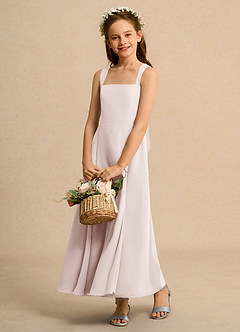 Azazie Tater Junior Formal Flower Girl Klänningar Klä A-Line i Chiffong Plisserad image4