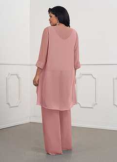 Azazie Maura Mother of the Bride Dresses Dusty Rose Jumpsuit/Pantsuit Sequins Chiffon Dress image8