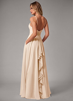 Azazie Amalia Bridesmaid Dresses White Alabaster A-Line Pleated Chiffon Dress image2