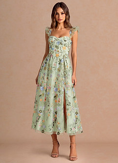 Abito Midi Verde Chiaro Denisse image3