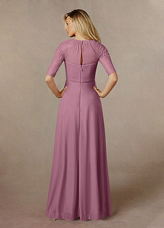 Azazie Raelyn Mother of the Bride Dresses Vintage Mauve A-Line Lace Mesh Dress image7