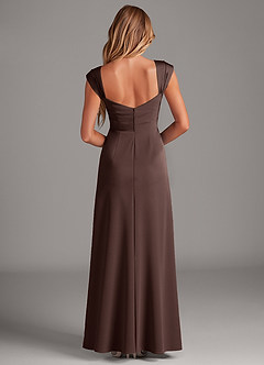 Azazie Laila Bridesmaid Dresses Ganache A-Line Sweetheart Neckline Stretch Satin Dress image2