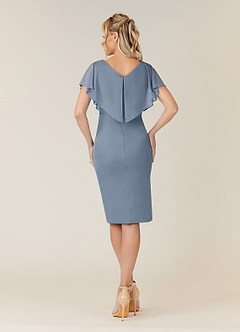 Azazie Waverly Mother of the Bride Dresses Twilight Sheath Pleated Mesh Dress image2