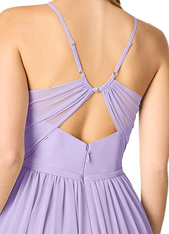 Azazie Cora Bridesmaid Dresses Lilac A-Line Pleated Chiffon Dress image3