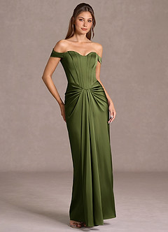Maxi jurk Lorelei Olijf image4