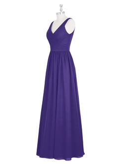 Azazie Keyla Bridesmaid Dresses Regency A-Line V-Neck Pleated Chiffon Dress image27