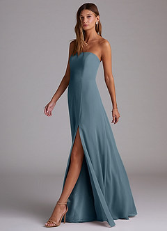 Azazie Wren Bridesmaid Dresses Twilight A-Line Side Slit Chiffon Convertible Dress image6