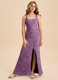 Azazie Mero Junior Klä av Tubklänning i Blommig Utbrändhet Plisserad image4