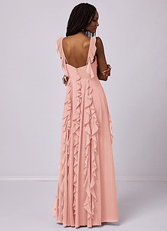 Barbie ♥ Azazie Bridesmaid Dresses Rosette A-Line with Pockets Chiffon Dress image2