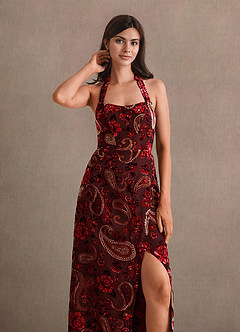 Selina Red Multi Maxi Dress image5