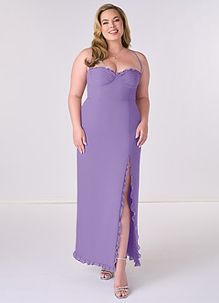 Barbie ♥ Azazie Vente Finale Robe Fourreau en Mousseline de soie Corset Tahiti image6