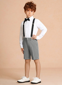 front Oliver Gris Conjunto de 4 piezas de pantalones cortos para niño