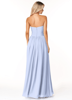 Azazie Yazmin Jurken voor bruidsmeisjes Converteerbaar Jurk van Chiffon met A-Lijn Sweetheart Halslijn Ijs image2