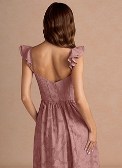 Denisse Light Pink Midi Dress image6